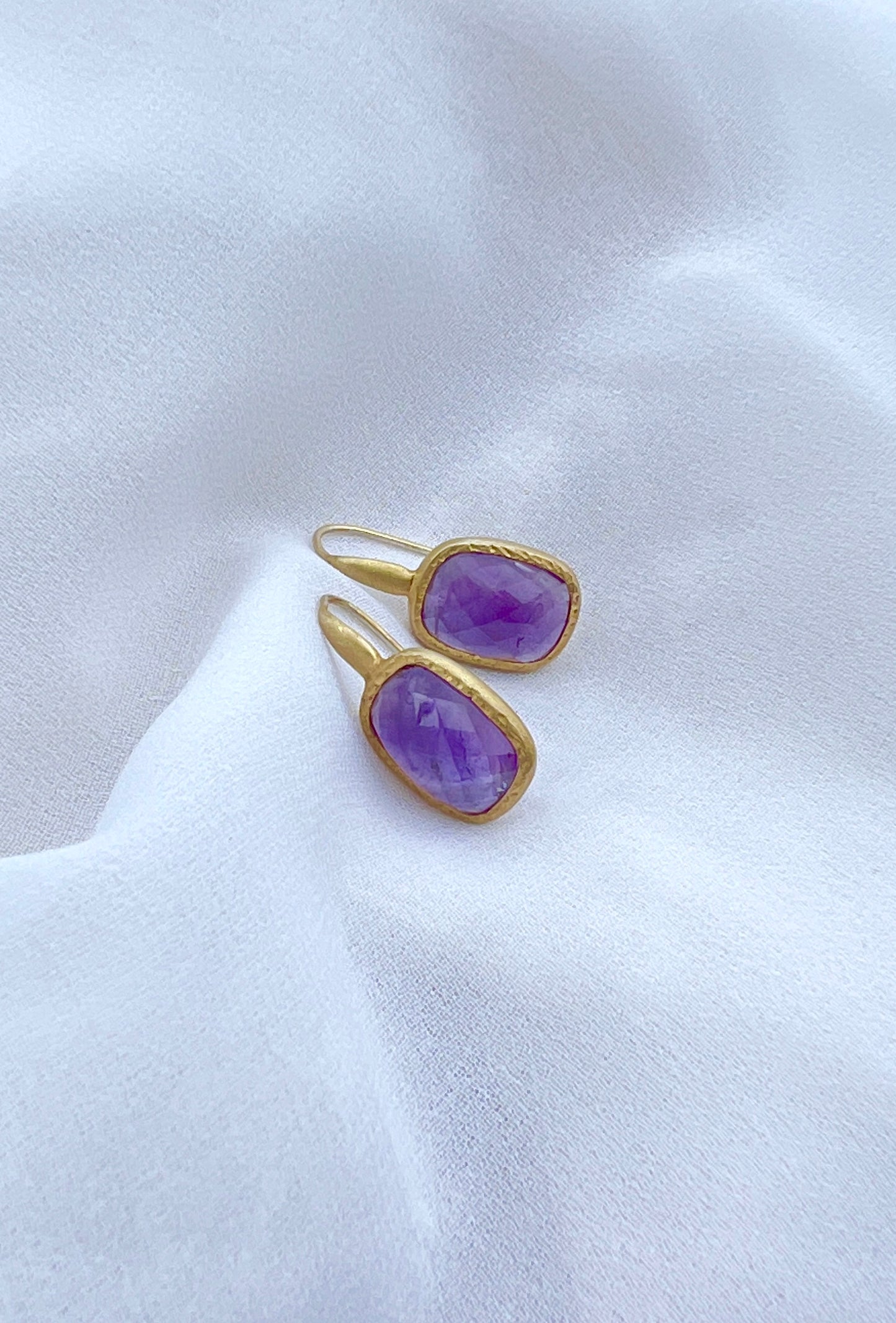 Amethyst Drops - 925 Silver