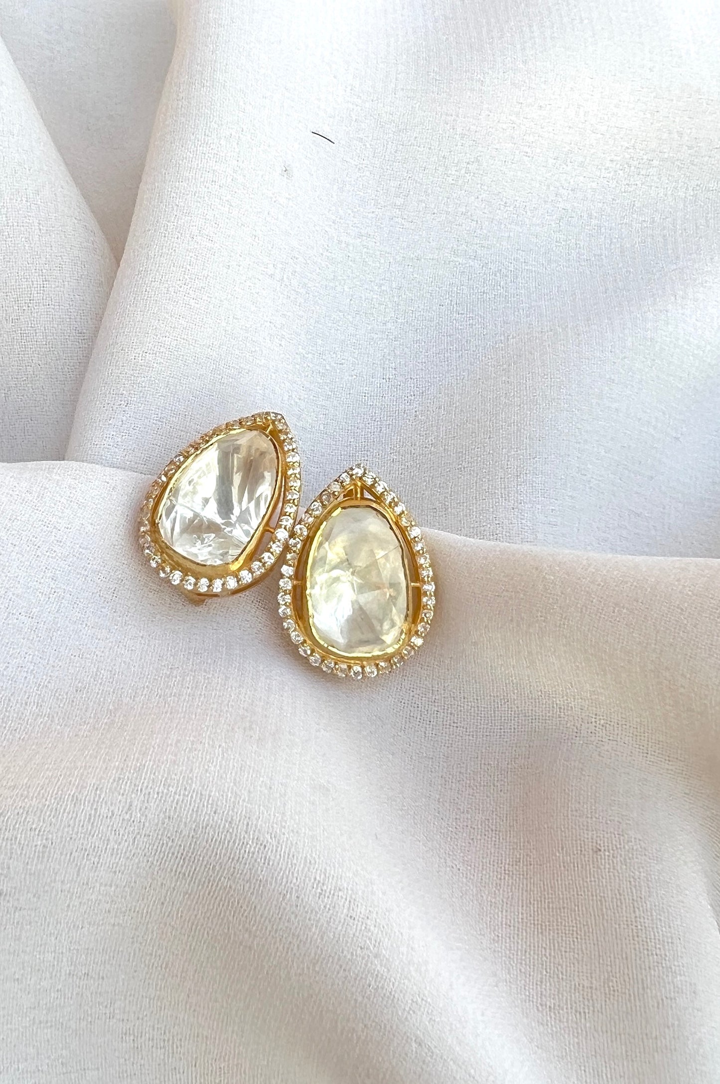 Polki Drop Studs