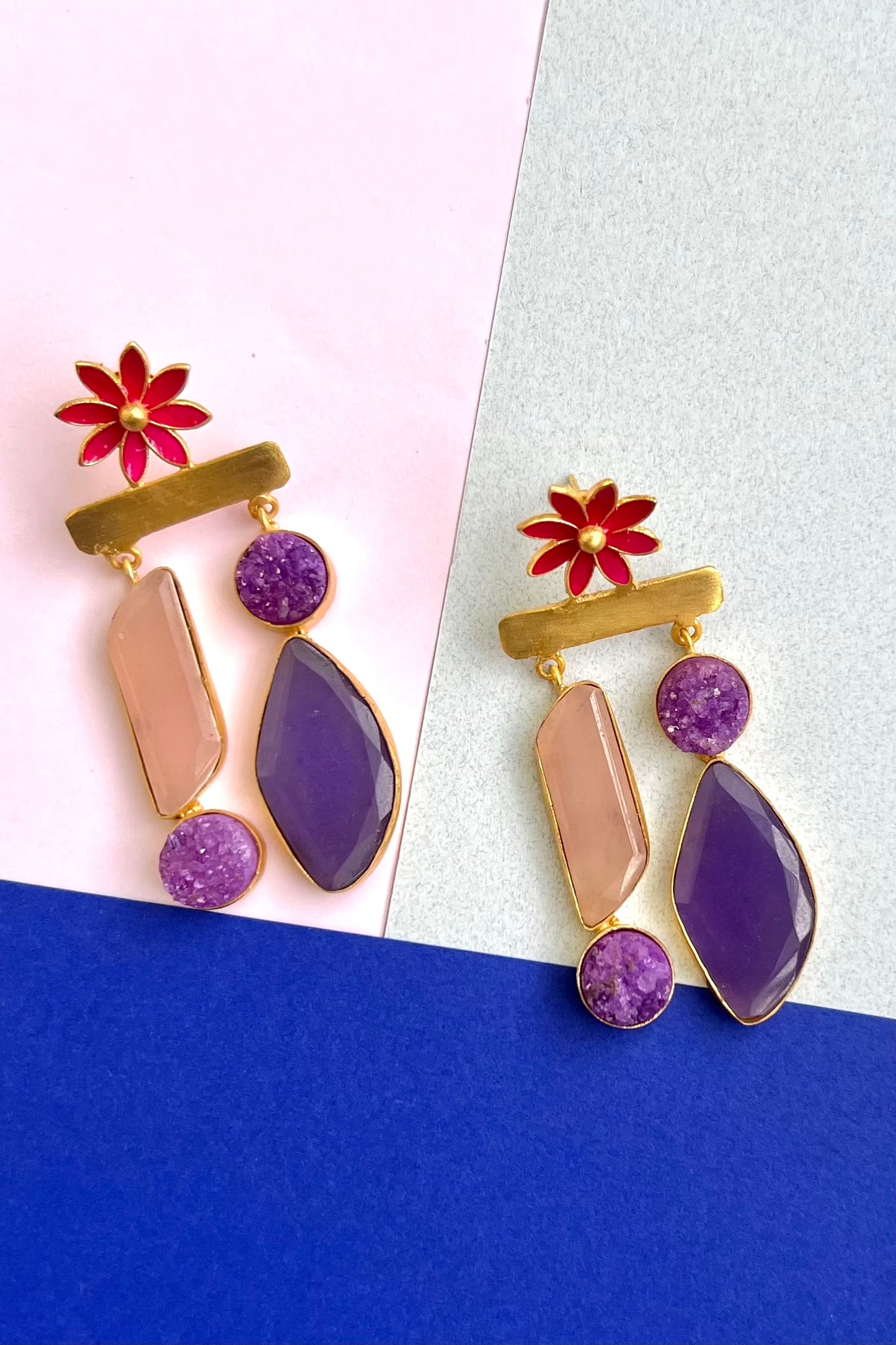 The Statement Floral Hues - Pink Purple