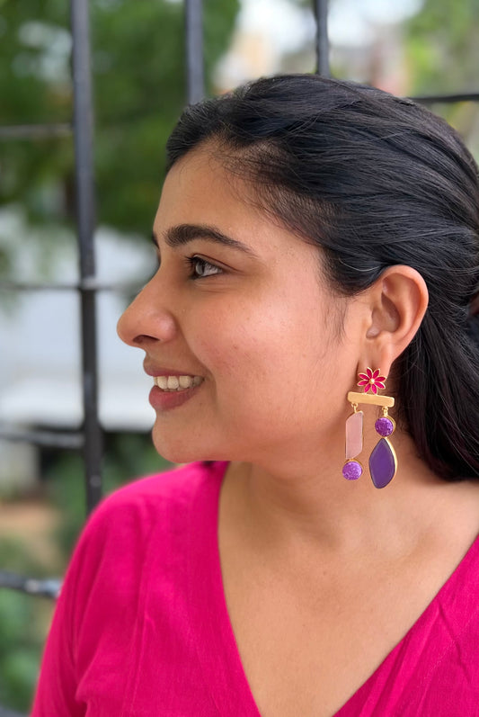 The Statement Floral Hues - Pink Purple