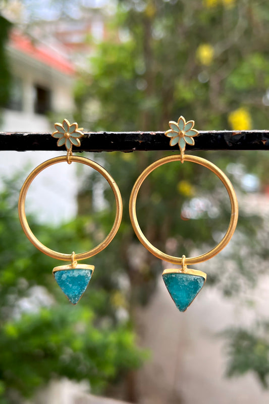 The Ring with a Druzy - Green