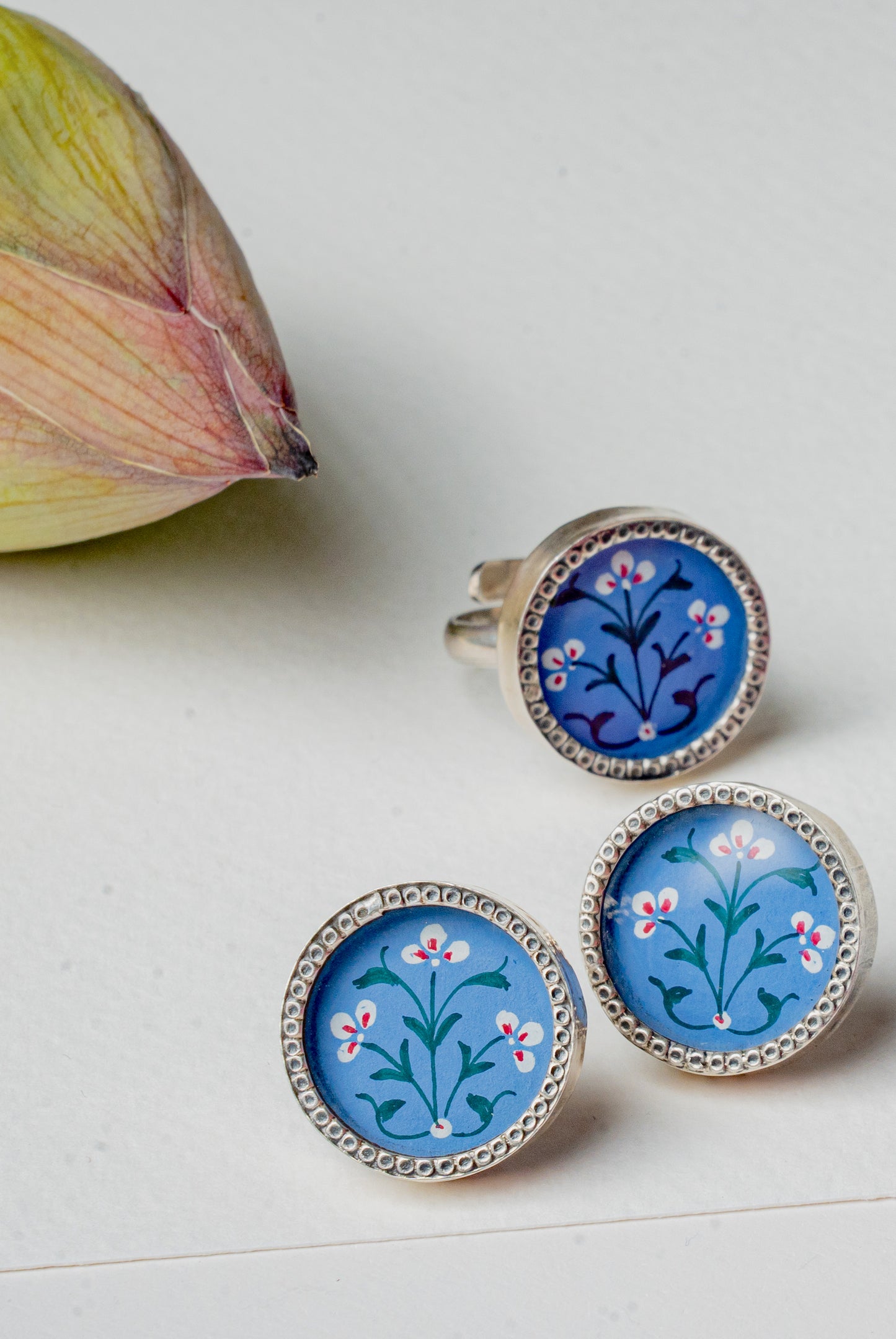 Floral Studs - 925 Silver