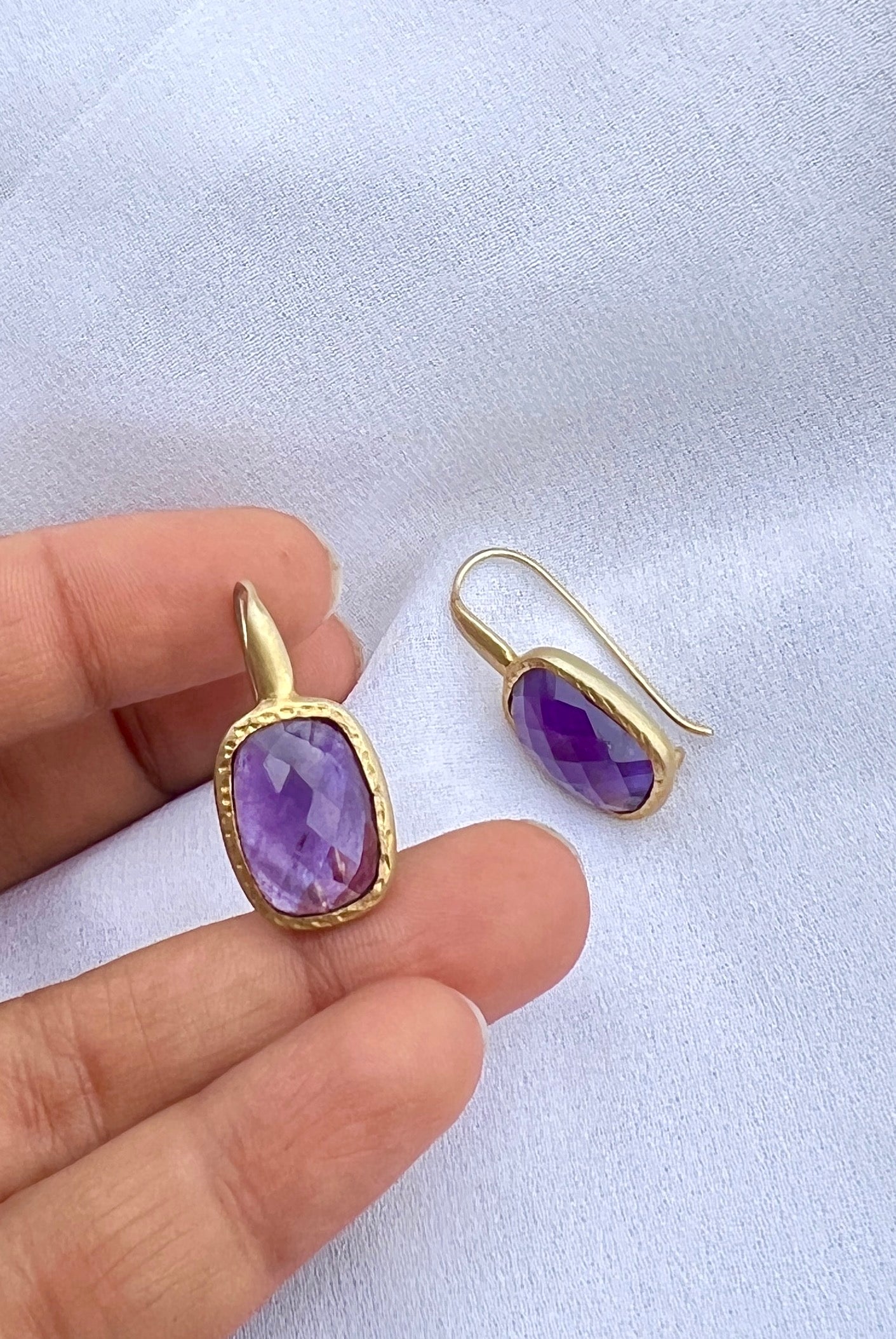 Amethyst Drops - 925 Silver