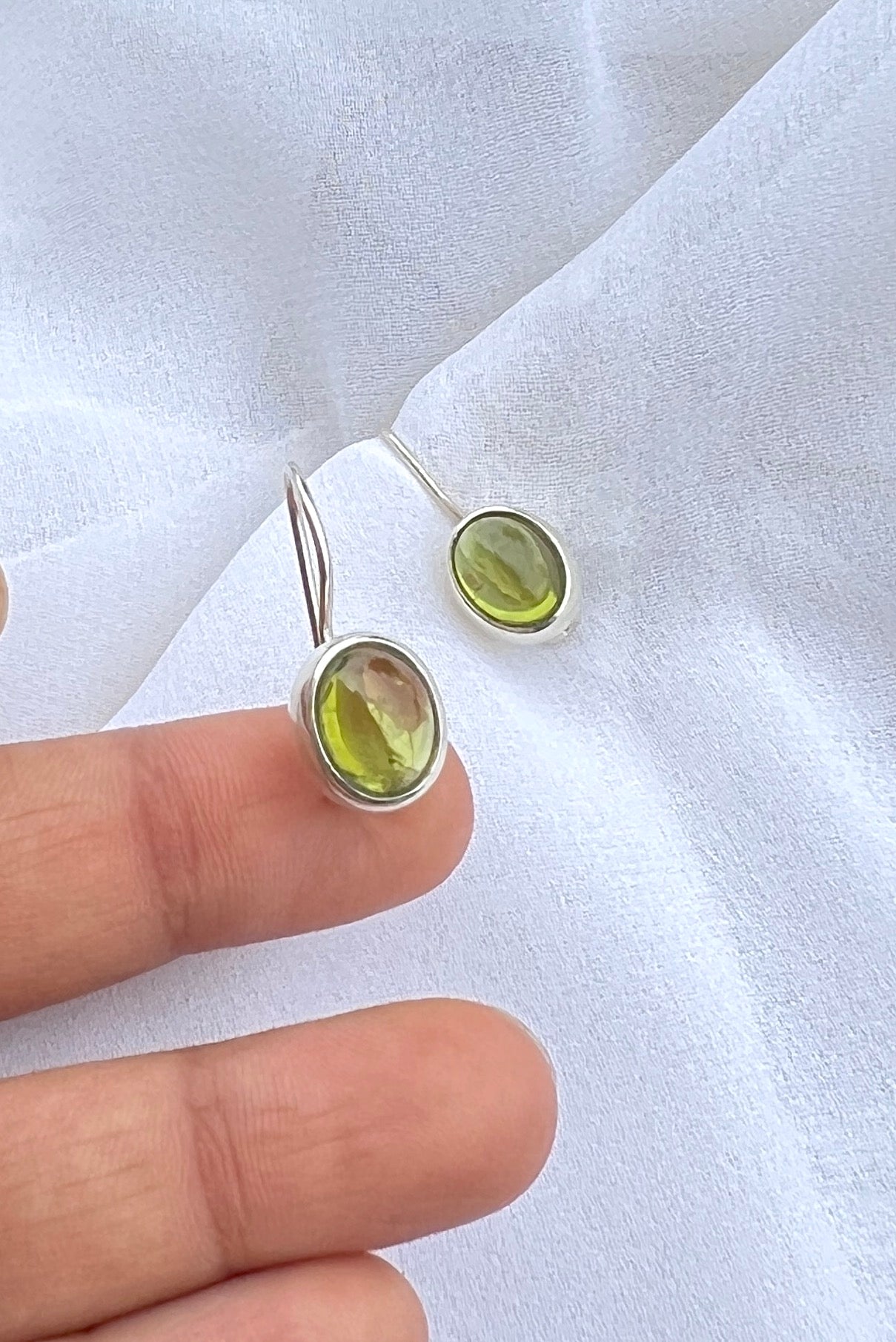 Peridot Drop - 925 Silver