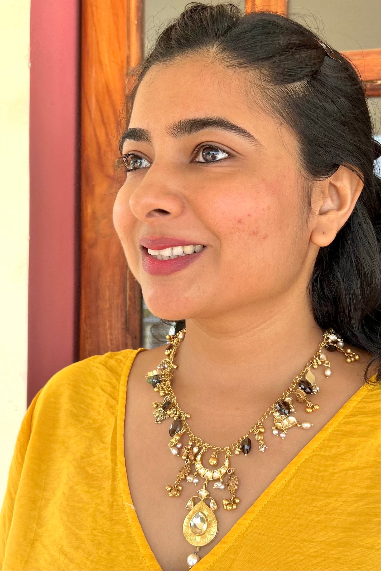 Chand Bali Charm Necklace