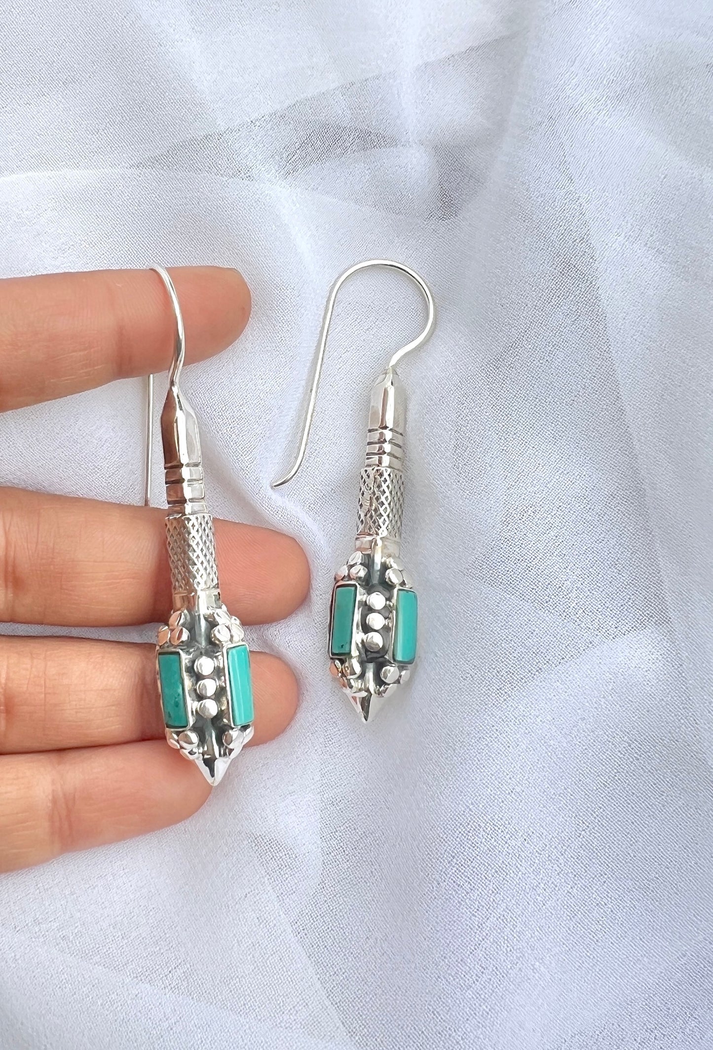 Turquoise Drops - 925 silver