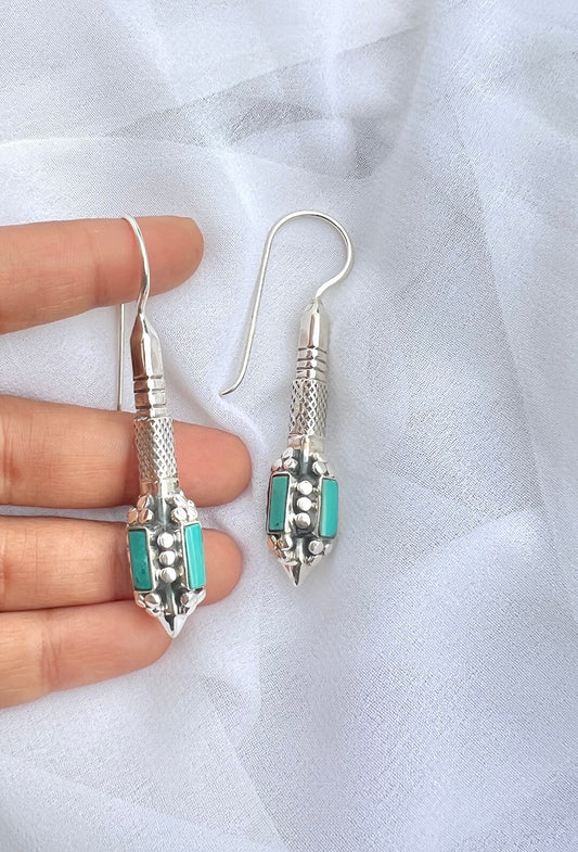 Turquoise Drops - 925 silver