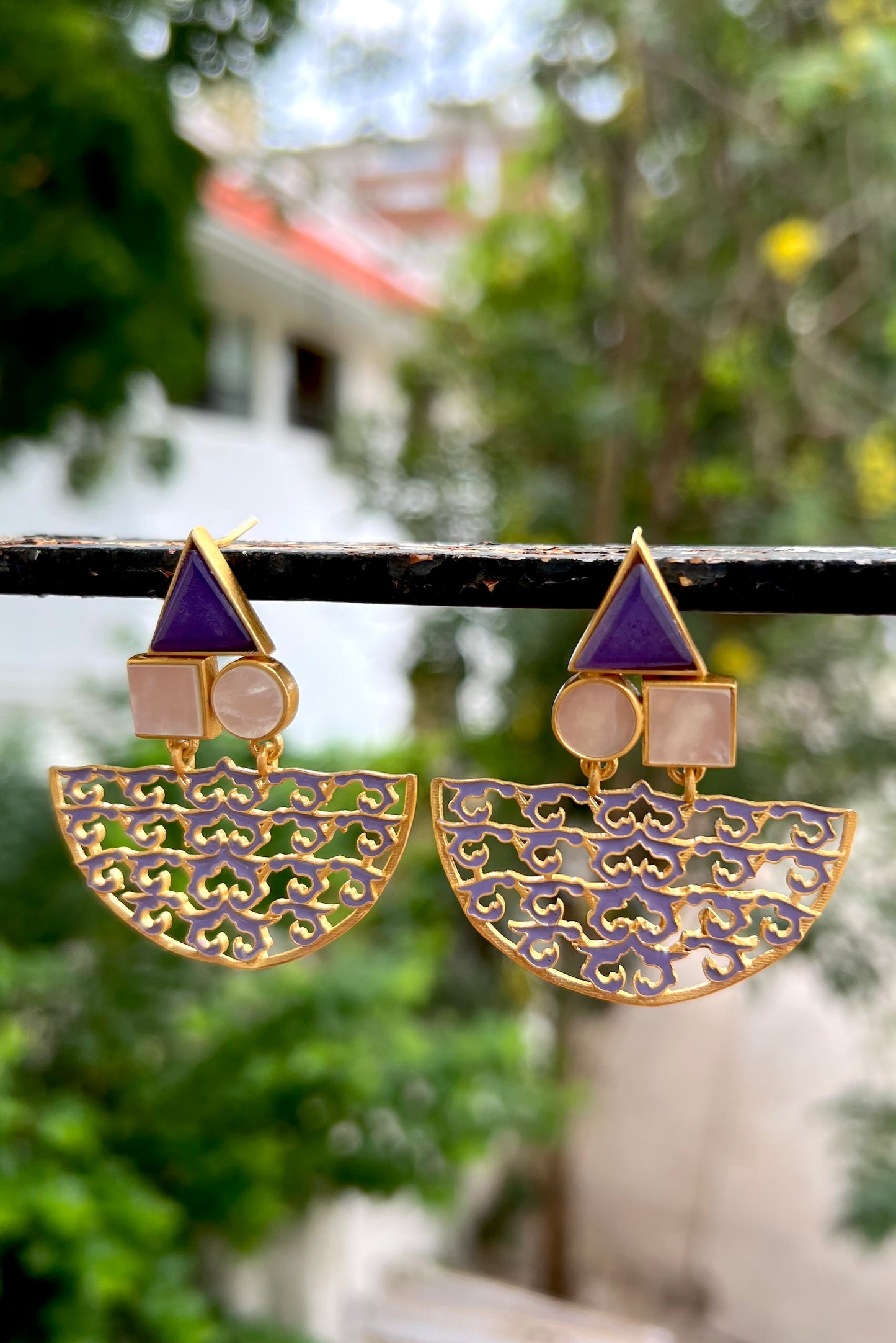 Art Deco Statement Earrings