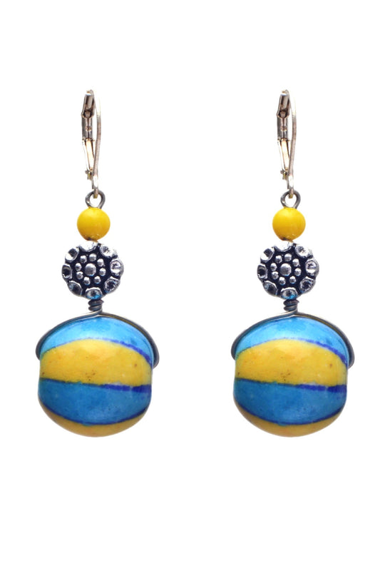 Blue Pottery earring